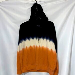 LAUREN RALPH LAUREN WO SIZE XL PEACH WHITE BLACK TIE DUE SWEATSHIRT  HOODIE